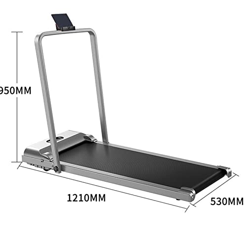 Image of Household Full-Folding Treadmill Indoor Silent Installation-Free Tablet Walking Machine Fitness Equipment Running Machine (Silver)