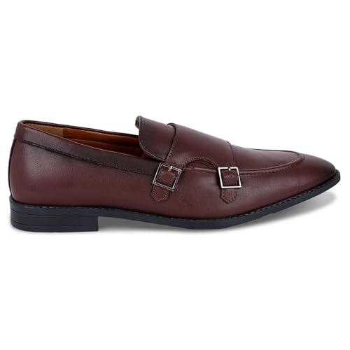 Image of LOUIS STITCH Oxford Formal Shoes for Men | Slip-on Monk Style | Office Shoes for Men | Ideal for Business, Casual, Parties (LSRG FM)