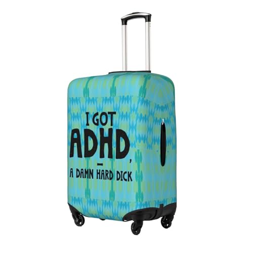 I Got ADHD A Damn Hard Dick Suitcase Cover,Luggage Protector Suitcase Covers For Luggage,Luggage Covers for Suitcase (Small)2