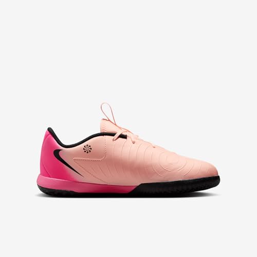 Nike Jr. Phantom GX 2 Academy Little/Big Kids' IC Soccer Shoes (FJ2609-800, Crimson Tint/Pink Blast/Black)3