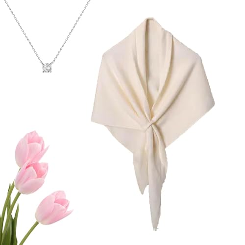 Valuablety Shawl, Women's Solid Color Wool Blend Shawl, Lightweight Soft Triangle Fleece Shawls Wrap for All Seasons