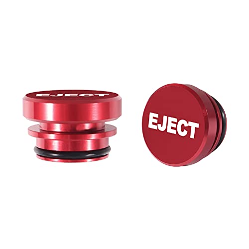 Image of Aokin Cigarette Lighter Cover, Aluminum Dustproof Car Cigarette Lighter Plug Parts Auto Accessories Fits Most Vehicles, Autos, Trucks, Boats Standard 12 Volt Power Source, Eject Red