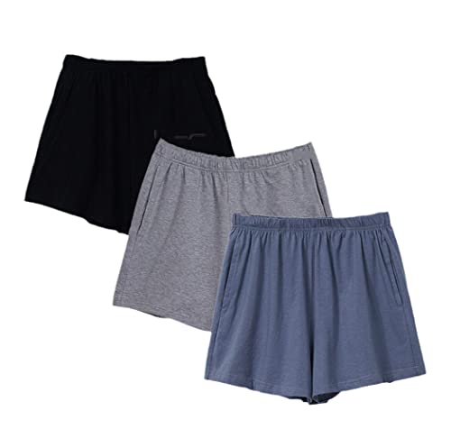 Short de sport ample pour femme avec poches pratiques lot de 3 pièces noir XXL