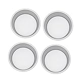 Ipetboom 4 piezas Molde Redondo para Tartas Desmontable de Aleación Antiadherente para Hornear Cheesecake y Postres
