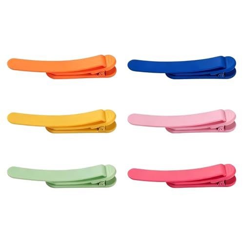 RhiVrillion 6 Unidades Marcapaginas Silicona, Accesorios Lectura con Punto de Libro, Marcapaginas Pinza para Libros, ideal para niños, mujeres y hombres, accesorio de lectura personalizable