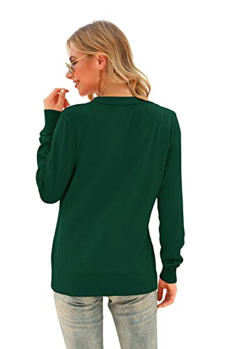 Image of VIISHOW Women Long Sleeve Button Down V Neck Lightweight Basic Knit Sweater Cardigan