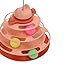 JOROBURO Cat Turntable Ball Toy, 4 Level Interactive Kitten Track Roller Exercise Toy with Feather Stick, Cats Toys Tower Cat Puzzle Toy Suitable for Interactive Kittens Chase Exercise