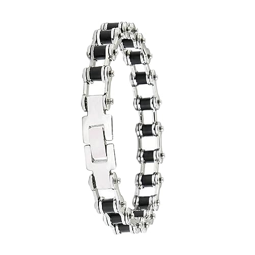 WRITWAA Pulsera Inoxidable Para Hombres Cadena Chunky De Motocicleta Joyería De...