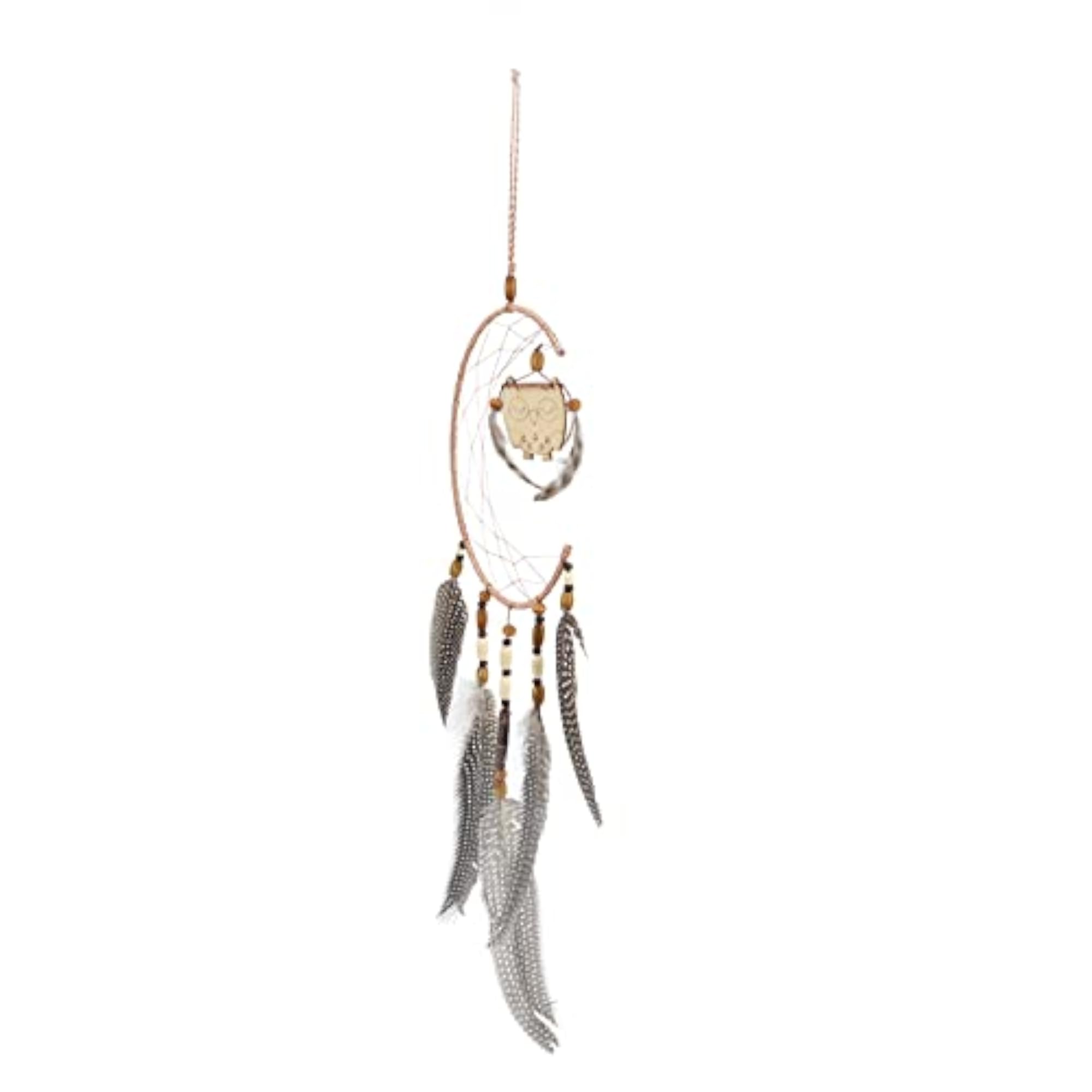 Wall-Mounted Dream Catcher with Owl Theme