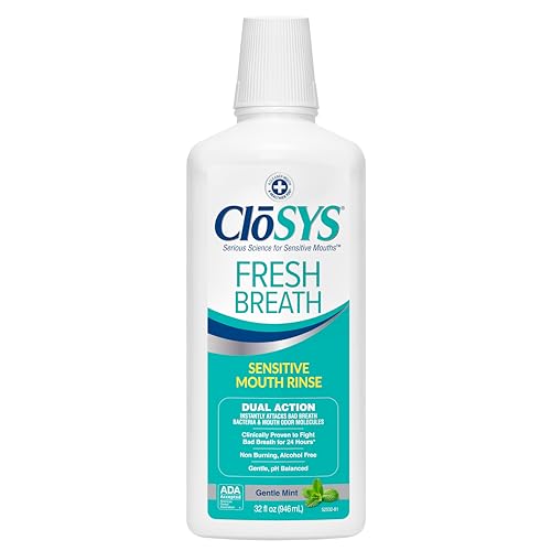 CloSYS Mouthwash, 32 Ounce, Fresh Breath Mouthwash, Gentle Mint, Alcohol Free, Dye Free, pH Balanced...