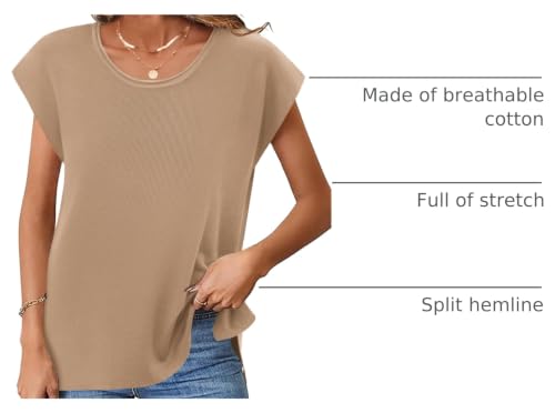 Image of Zeagoo Sweater Vest Women Crew Neck Loose Fit Knit Lightweight T Shirts Pullover Casual Summer Outfits