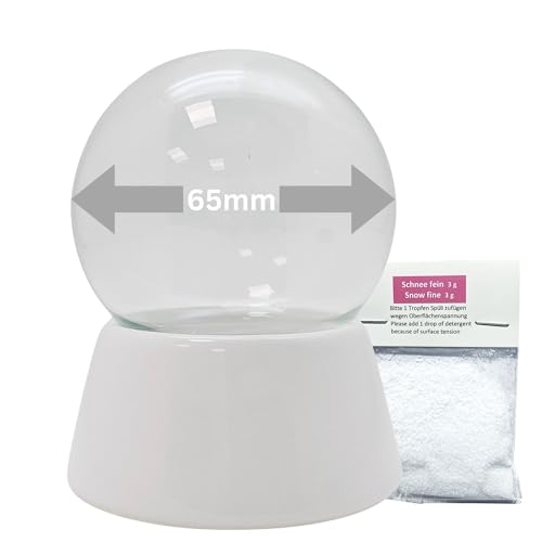 Leere Schneekugel 17 65mm Do it Yourself Bastelset DIY Schneekugel mit 1 x Schnee |...