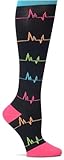 Nurse Mates Women's Compression Trouser Sock Ekg