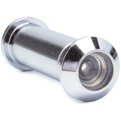 Sweet by Ultion Chrome Spyhole, 35-60mm. Security Spy Hole for Front Door, Peep Holes for Doors, Door Peephole, Peep Hole, Door Spyhole, Door Viewers for Safety Cover