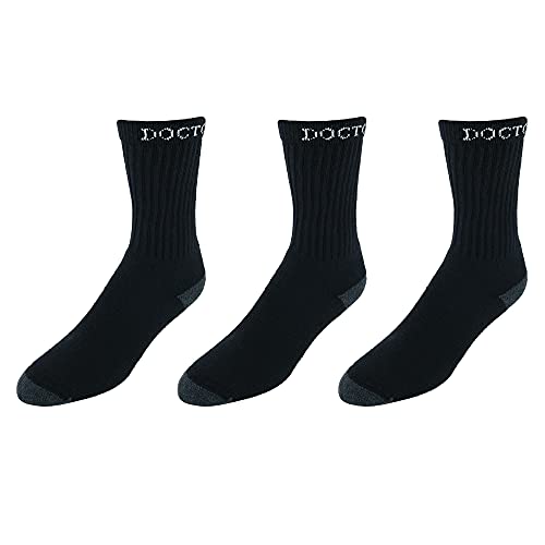Work Socks Mens Boot Logo Band 3 Pack XL Black 04980012
