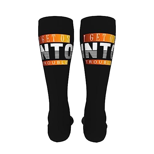 Retro I Get Us Into Trouble Knee High Socks For Women Long Tube Socks Athletic Compression Socks Unisex High Socks Girls4
