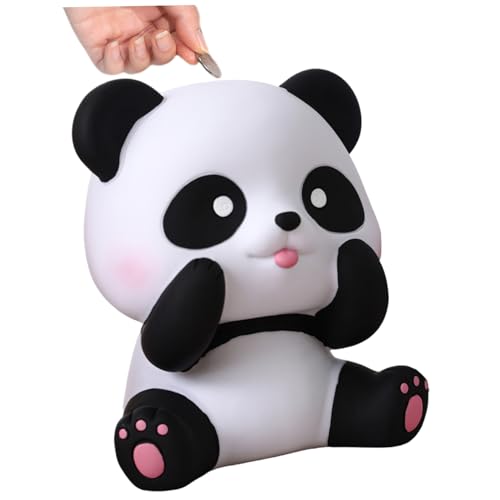 Tirelire pour enfants grande fente panda 18x15 stockage monnaie
