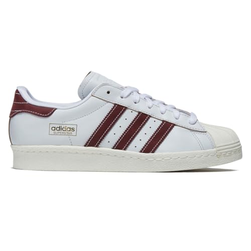 Adidas Superstar 80 ADV in White Burgandy