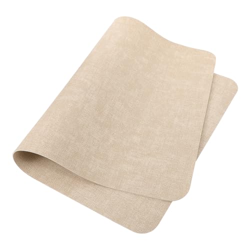 MOTHNUR Tapete de Manicura Resistente al Agua y Arañazos, Tamaño Grande 61 X 40 Cm, Cuero Pu Duradero en Color Caqui, Cubierta Antideslizante para Mesa de Uñas en Salón y Uso Doméstico