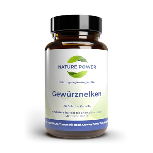 Gewürznelken | 60 Gelatine Kapseln | gentechnikfrei | von NATURE POWER