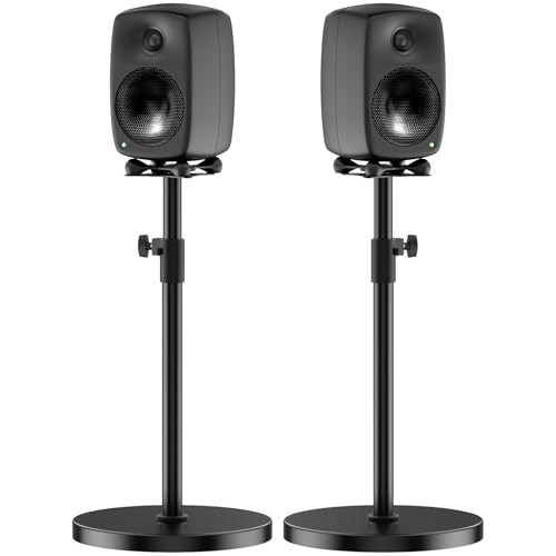 Supports Genelec G3 noirs pieds de table et socles pour enceintes acoustiques