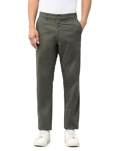 Image of U.S.Polo Association Men's Riley Straight Fit Twill Trousers (USTRO0641S Green 38)