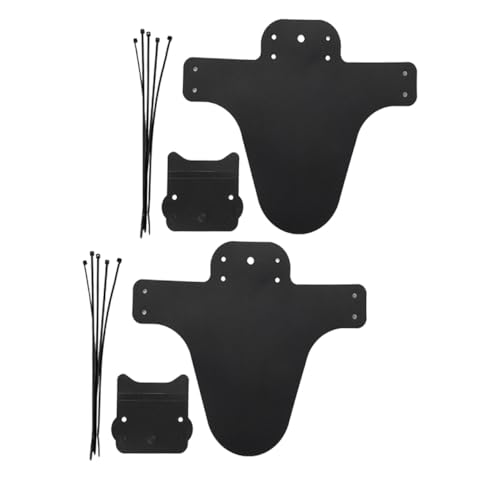 HEALEEP 2セット 軽量立簡単自転車マッドガード フロントフォーク用 耐熱耐寒汚れ防止マウンテンバイク泥除け ブラック