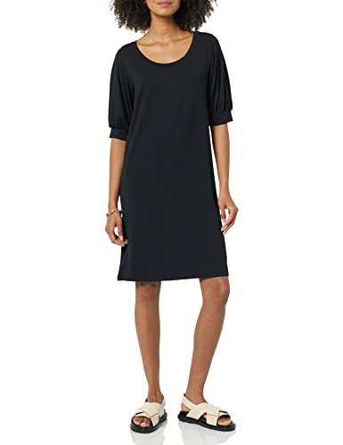 Amazon Aware Damen T-Shirt-Kleid aus Modal mit ellenbogenlangen Puffärmeln...