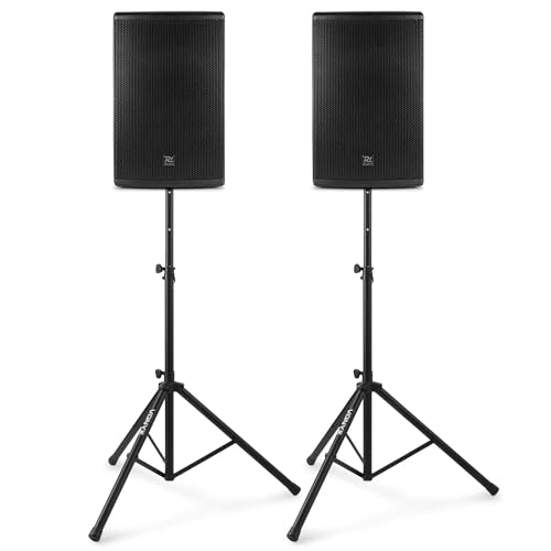 Power Dynamics PD412A - Pack de Sonido 2800W, con Bluetooth, woofer de 12 Pulgadas, Soporte de Suelo con Altura máxima de 1,75 cm y Bolsa de Transporte, Ideal para amenizar Tus Fiestas y Eventos