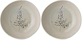 Bloomingville Suppenteller Bea, natur, Keramik, 21 centimeters, Creme (Packung mit 2)
