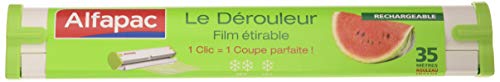 ALFAPAC - Dérouleur de film étirable 35M - Très extensible, adhérent et résistant - Rechargeable Cover