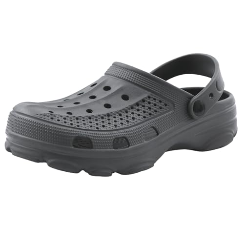 WANGSHUO Chancletas Unisex Relojes Zapatillas Sandalias De Jardín Transpirables Zapatos Playa Confort Antideslizantes Hombres Zapato Pesca Casual Al Aire Libre-gray-46-47