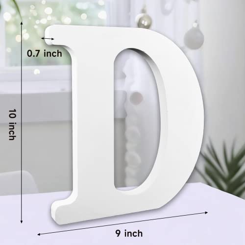 AOCEAN 25 cm, białe duże drewniane litery, niedokończone drewniane litery do dekoracji ścian, dekoracyjne litery stojące, plasterki, znak, dekoracja do rękodzieła, projektów domowych (D)