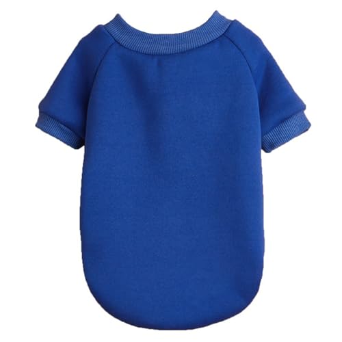 Image of Soft Puppy Sweater for Small Dogs Winter Knit Pullover, Blue XL | Elastic Cuffs Pet Clothes, Holiday Party Matching, Fall Winter Daily Outfit, Soft Breathable Machine Washable Sweatshirt
