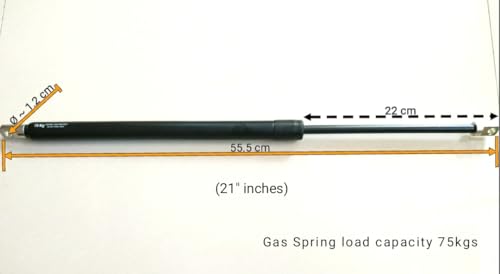 Image of Heavy Duty Bed Gas Spring Pumps & Struts - Pair of Bed Shocker Hydraulic Gas Pump (21 inch Size, 75 KG Capacity)