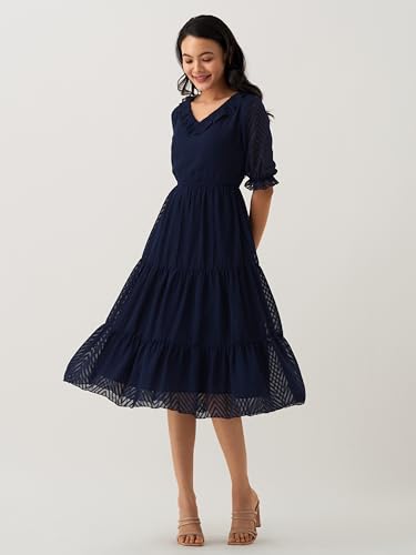 Image of AASK Dress for Women One Piece Kurta Set Tops Knee-Length Fit And Flare Dresses