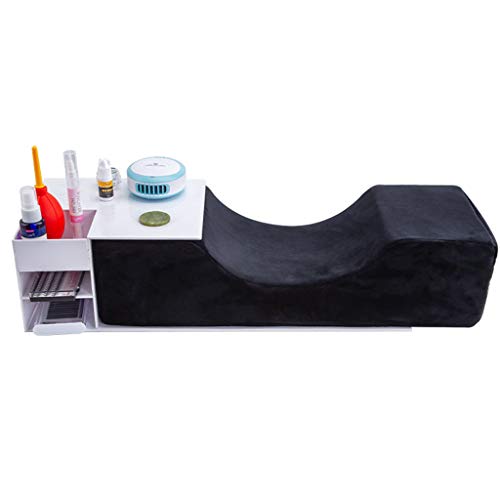 RK-HYTQWR Almohada para extensión de pestañas, Espuma viscoelástica en Forma de U, Almohada para salón de Belleza, Soporte para el Cuello, pestañas postizas 20, Gris Cover