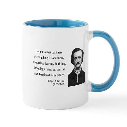 Taza de cerámica CafePress Edgar Allan Poe 11 oz miniatura 1