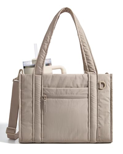 BAGSMART Small Camel Tote & Crossbody Bag for Women