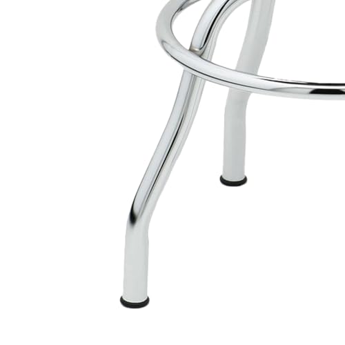 Image of Seville Classics Modern Ergonomic Pneumatic Height Adjustable 360-Degree Swivel Stool Chair, for Drafting, Office, Home, Garage, Work Desk, Stainless Steel, Contoured Seat