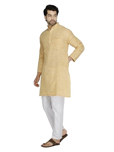 Image of Men's Khadie Cotton Relaxed Straight Kurta