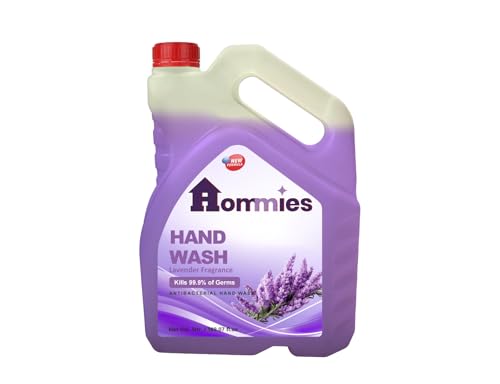 Image of Hommies Liquid Handwash, Refill Can | Fights Germs | Ph-Balanced Formula | No Added Triclosan & Parabens | Rich Lathering Formula With Anti-Bacterial Properties| Soft on Hands - 5 Litre (Lavender)