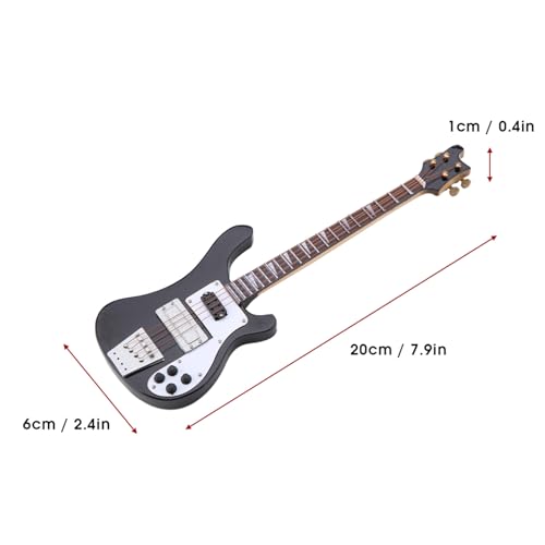 Guitare basse miniature d&eacute;coration de bureau pour salon et studio