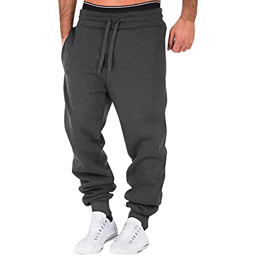 Jogginghose Herren Cargohose mit Gefütterte Trainingshose Herren Baumwolle Sporthose Herren Freizeithose Lange Winterhose Herren Freizeithose Herren Winter Baggy Cargo Hosen Warme Chino Jogginghose Cover