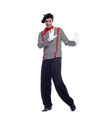 Disfraz Mimo Mujer【Tallas Adultos de S a L】[Talla S] |Disfraz adulto Carnaval Profesiones Halloween Fiestas Disfraces Obras Teatro Actuaciones
