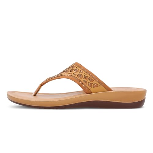 Image of WALKAROO Women's Fashion Sandal with Cushion Sole, Toe Post and Broad Straps - WE2023