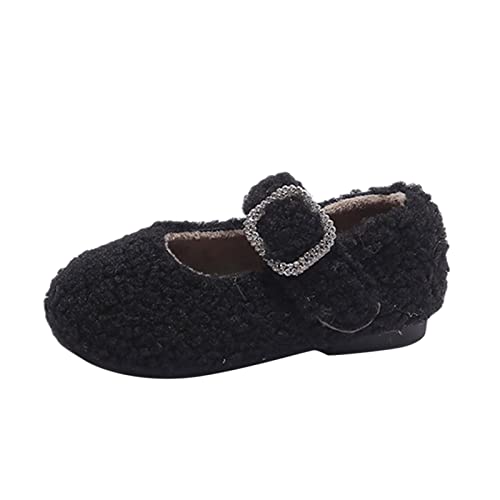 Boots for Toddler Girls Boots Girls Flat Cotton Shoes Plush Warm Water Buckle Strap Comfortable