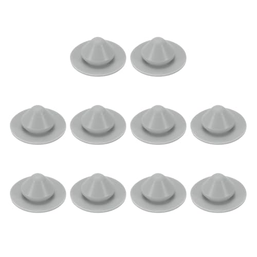 Image of uxcell 10pcs 1 /2 Inch (12mm) Button Hole Plugs, Grey Silicone, Waterproof & Dustproof