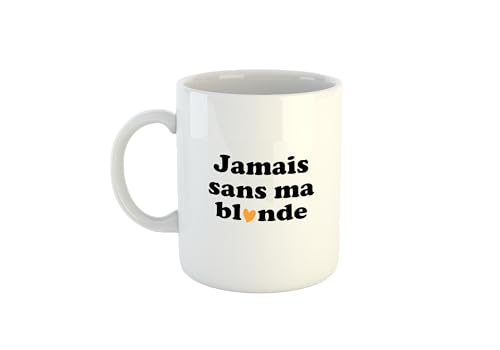 Kiribou Mug Saint-Valentin Jamais Sans Ma Blonde – Un Cadeau Complice et Amusant