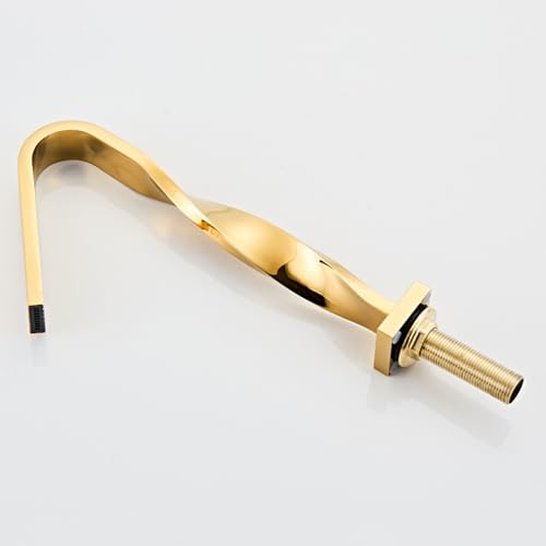 Mitigeur de lavabo cascade en or brossé pour salle de bain chic - 2